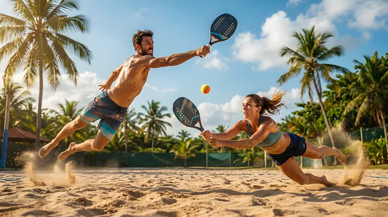 Partida de beach tennis